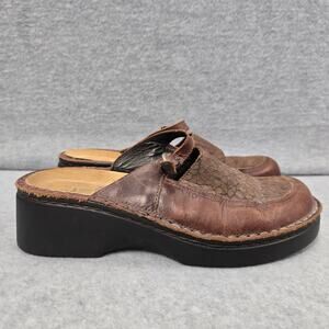 Naot Leather Mary Jane Open Back Clogs Mules Size 37